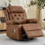 Fauteuil inclinable pivotant surdimensionné à 360°, manuel, en polyuréthane brun, 54 pouces-683522451