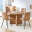 Round Dining Table For 4-6, 42 Inch Modern Kitchen Table Small Dinner Table MDF Kitchen Dinning Table For Cafe Restaurant Wine Bar Home Office Conference