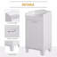 Armoire de rangement autoportante pour salle de bain 31 po - Panier à linge inclinable