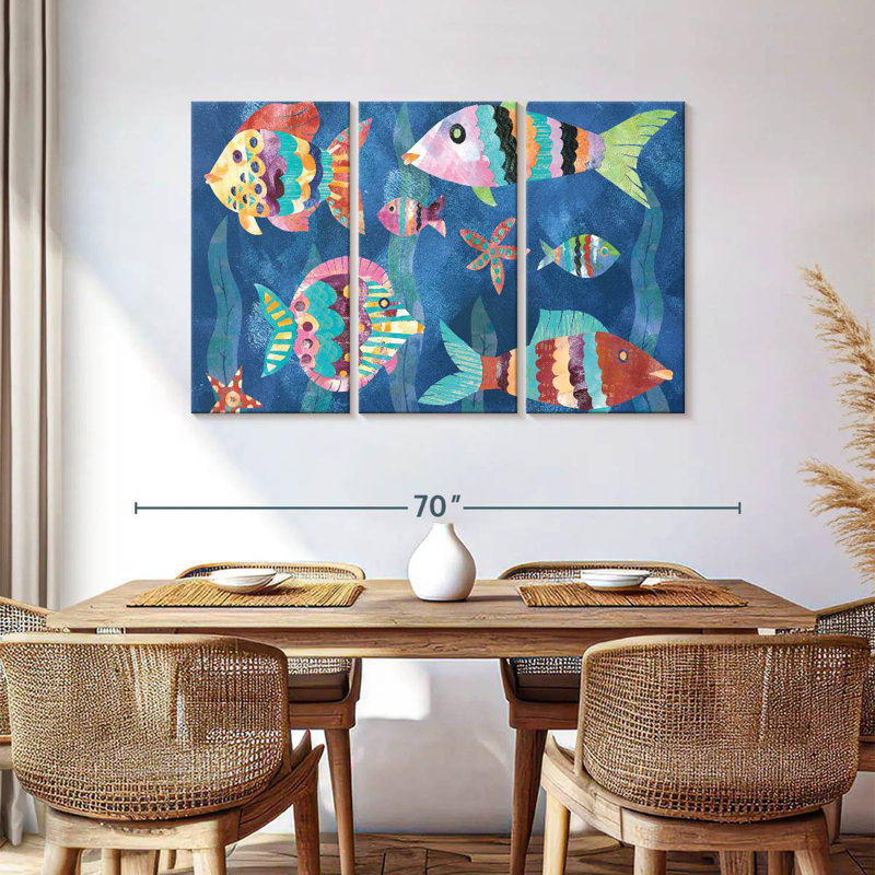 Ashelle Boho Reef Fish III, H 36 po x l 57 po