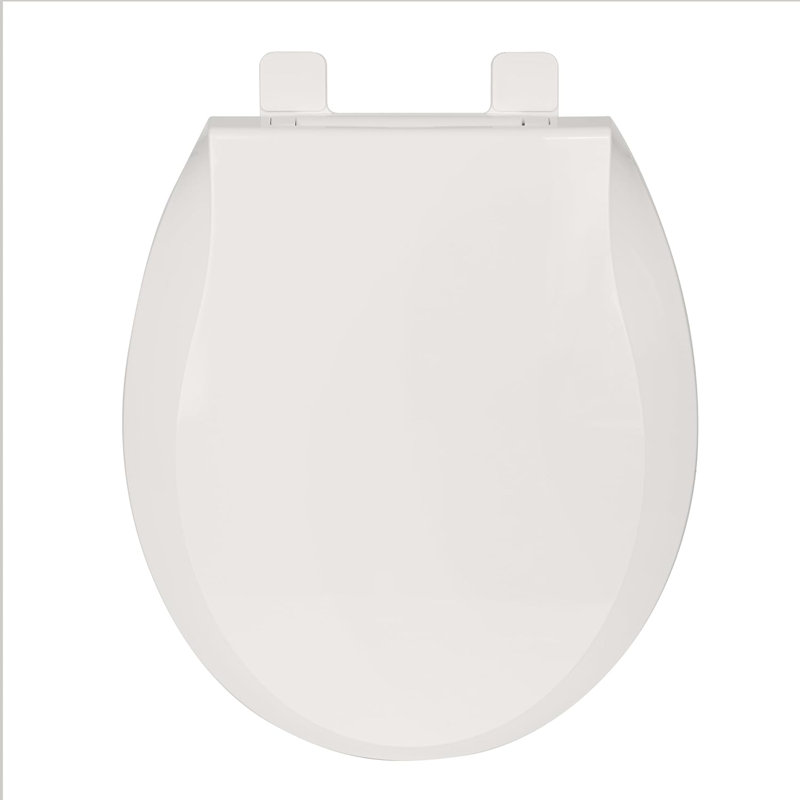Space Saving 17 Inch Round Toilet Seat PP Combo Soft Close Quick Install, White