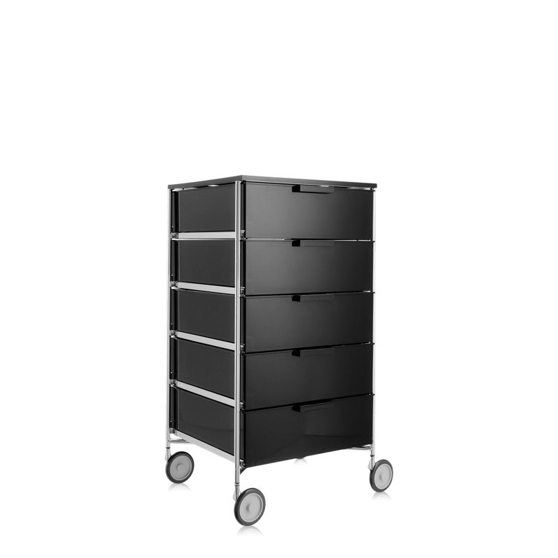 Mobil Drawer Storage, 3 Hi, With Wheels, Translucent Cobalt