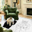 Tapis d'intérieur transparent lavable à la machine, motif renard et champagne, style animaux tendance-133685144