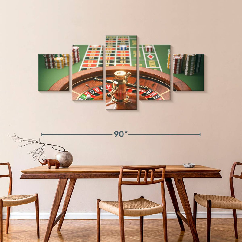 Wooden Roulette, 42" H x 92" W