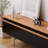 Log style simple solid wood TV cabinet