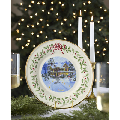 Assiette des fêtes Lenox 2026, maison victorienne