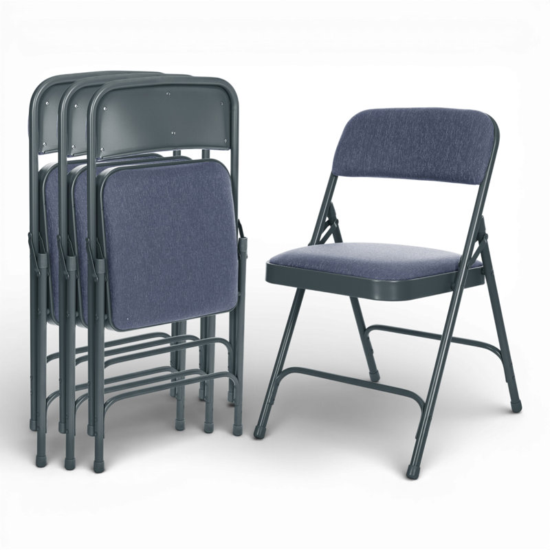 Bernadine Fabric Padded Folding Chair, Imperial Blue
