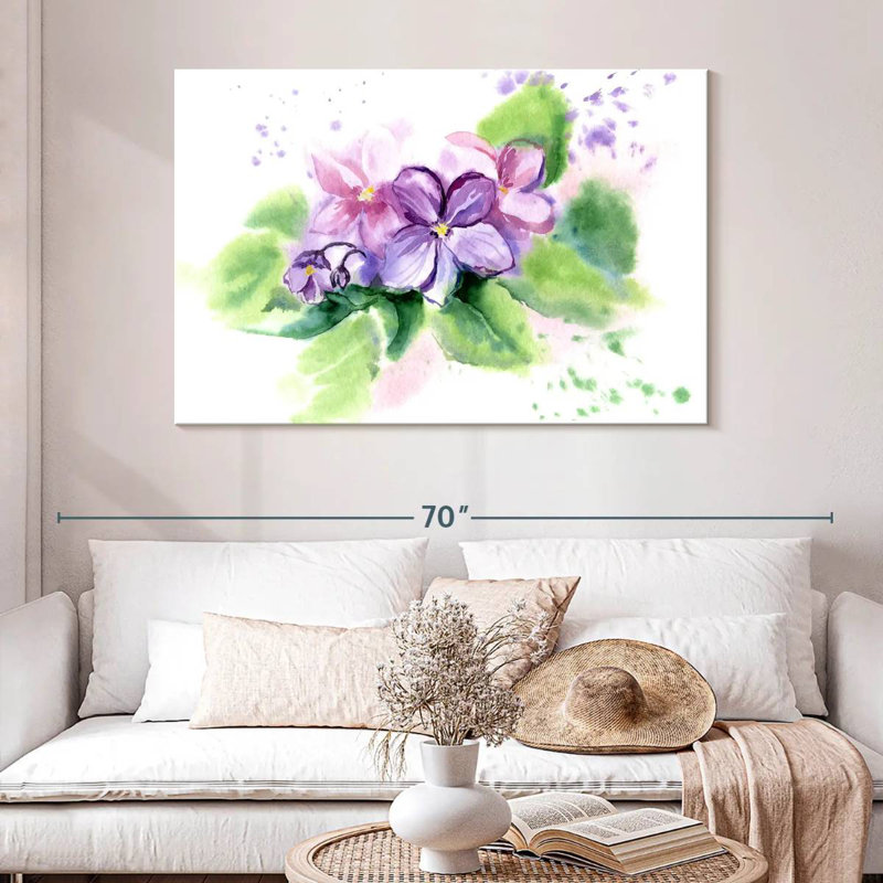 Sweet Violets, 32" H x 48" W