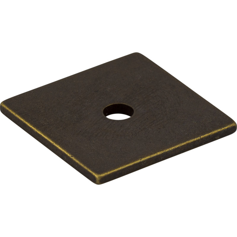 Square  Backplate, 1" H x 1" W x 0.06" D, German Bronze