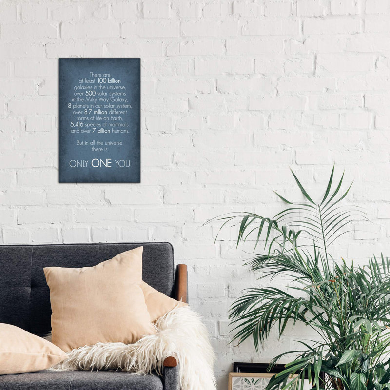 There Is Only One You - Wrapped Canvas Print, 152.5 cm H x 101.5 cm W
