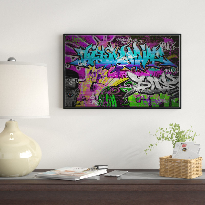 «Graffiti Wall Urban», reproduction d'impression sur toile tendue, H 16 po x l 32 po x P 1 po