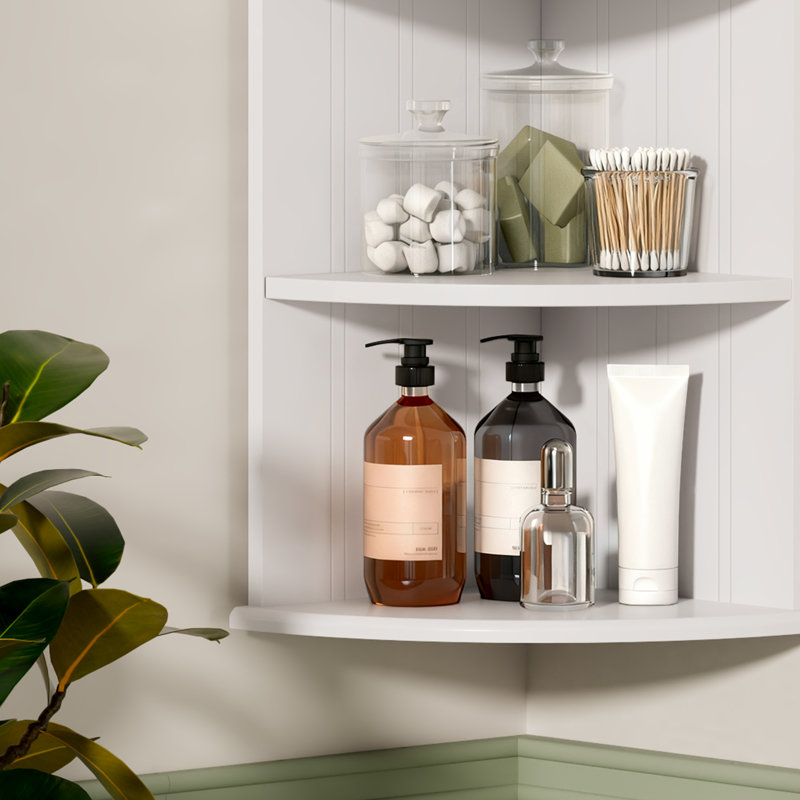 Camp Ellis 25.5 x 60.5cm Corner Wall Mounted Cabinet, White