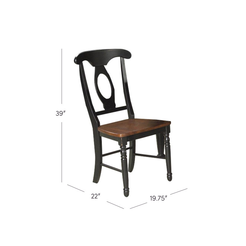 Ensemble de salle à manger en bois d'hévéa Shelburne, Merlot / babeurre, Chêne / noir