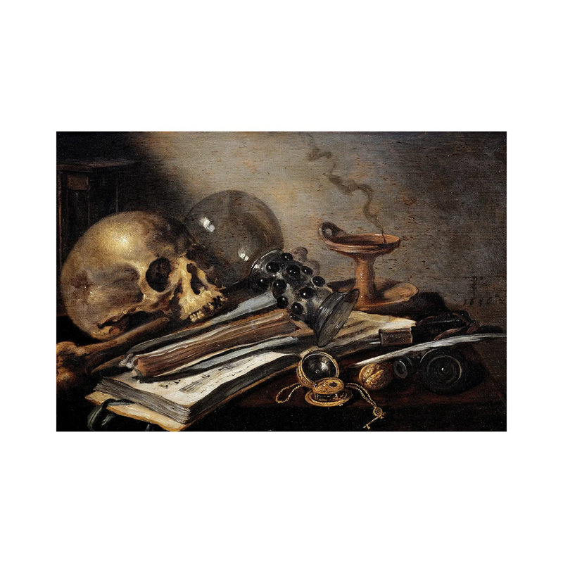 Nature morte, vanite, 1656 - reproduction d'art murale - toile tendue