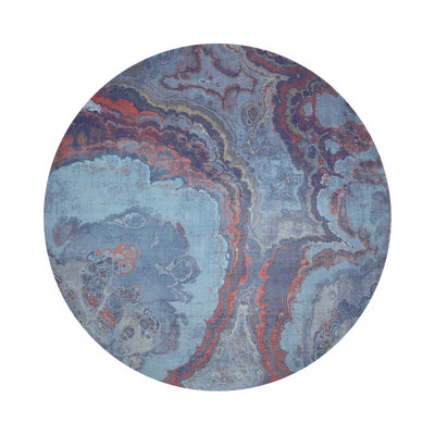 Agate Vegan Leather Round Pebble Placemat