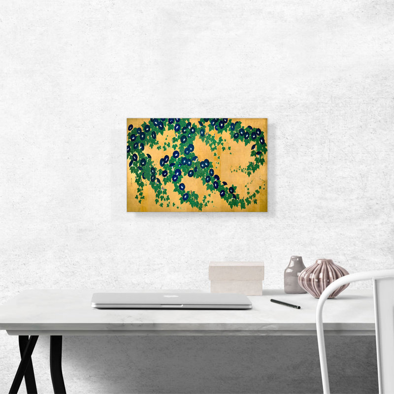 Reproduction d'art sur toile tendue Morning Glories, H 12 po x l 18 po x P 0,75 po