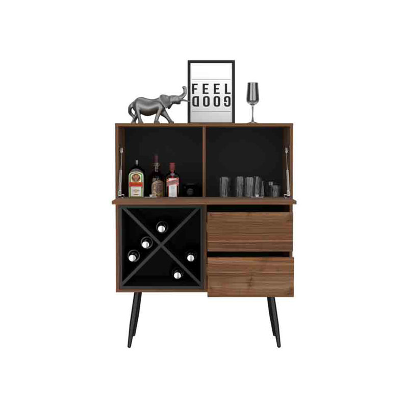 Bar Octupos, Salon, Acajou / Noir
