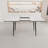 Elegant Expandable MDF Dining Table With Marble Pattern And Tapered Metal Legs