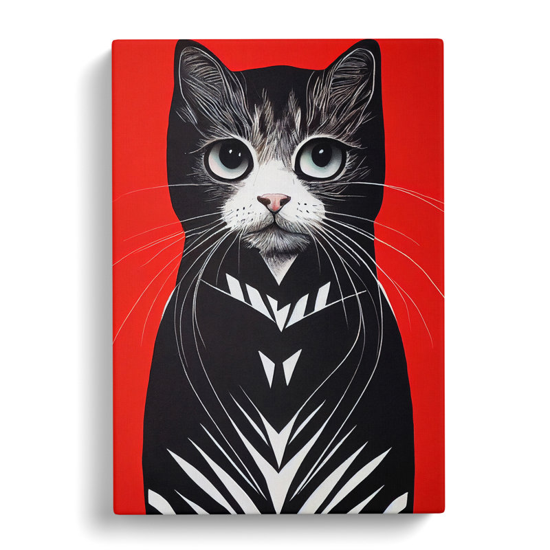 Cat Minimalism Vol.2 - Wrapped Canvas, 76cm H x 50cm W x 3cm D