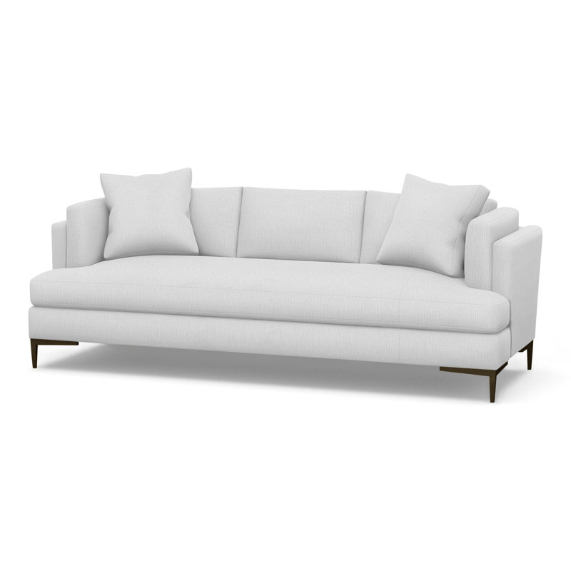 Aiden Upholstered 90.5'' Sofa, Antique Bronze, Page Snow (Performance fabric) 1355-91