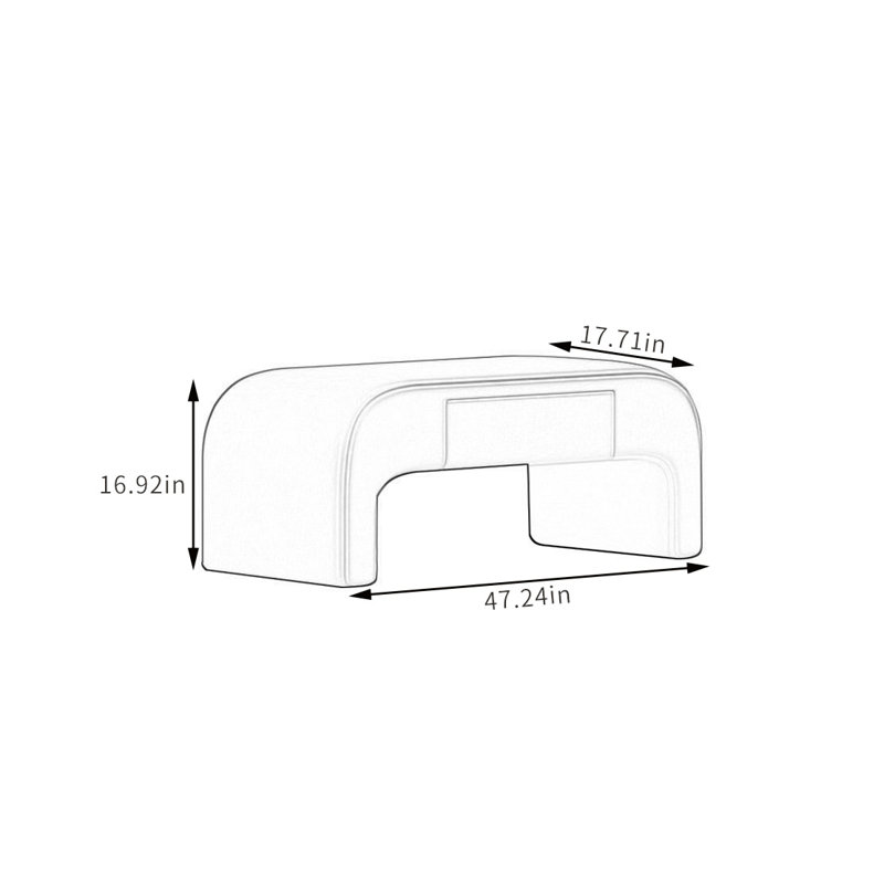 Banc de rangement rembourré en similicuir Haughbrook, Gris