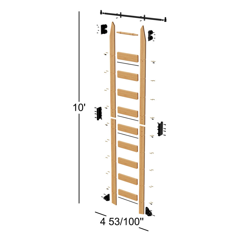 Joulon - Wooden Stepladder, Panneau d'auvent mural