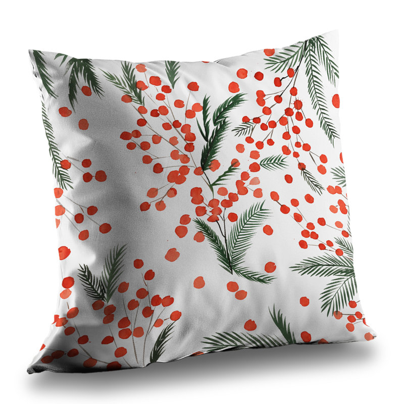Mistletoe Leaf Pattern - Minimalist Poly Twill Throw | Home Decor