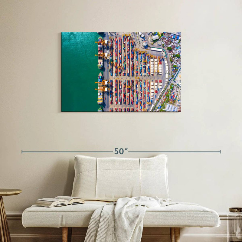 Mehar Container Port, 24" H x 36" W