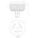 Blaise 3-Light 13.75"W White Solid Wood+Brushed Gold Metal Dimmable Flush Mount