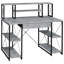Bureau avec tablettes ouvertes et huche-543870849