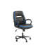 Fauteuil de bureau ergonomique en similicuir noir, avec mécanisme de levage classique amélioré avec système