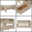Storage Daybed Farmhouse Style - Full Size Bed Frame with Shelves & Drawers, Antique White-1789169052