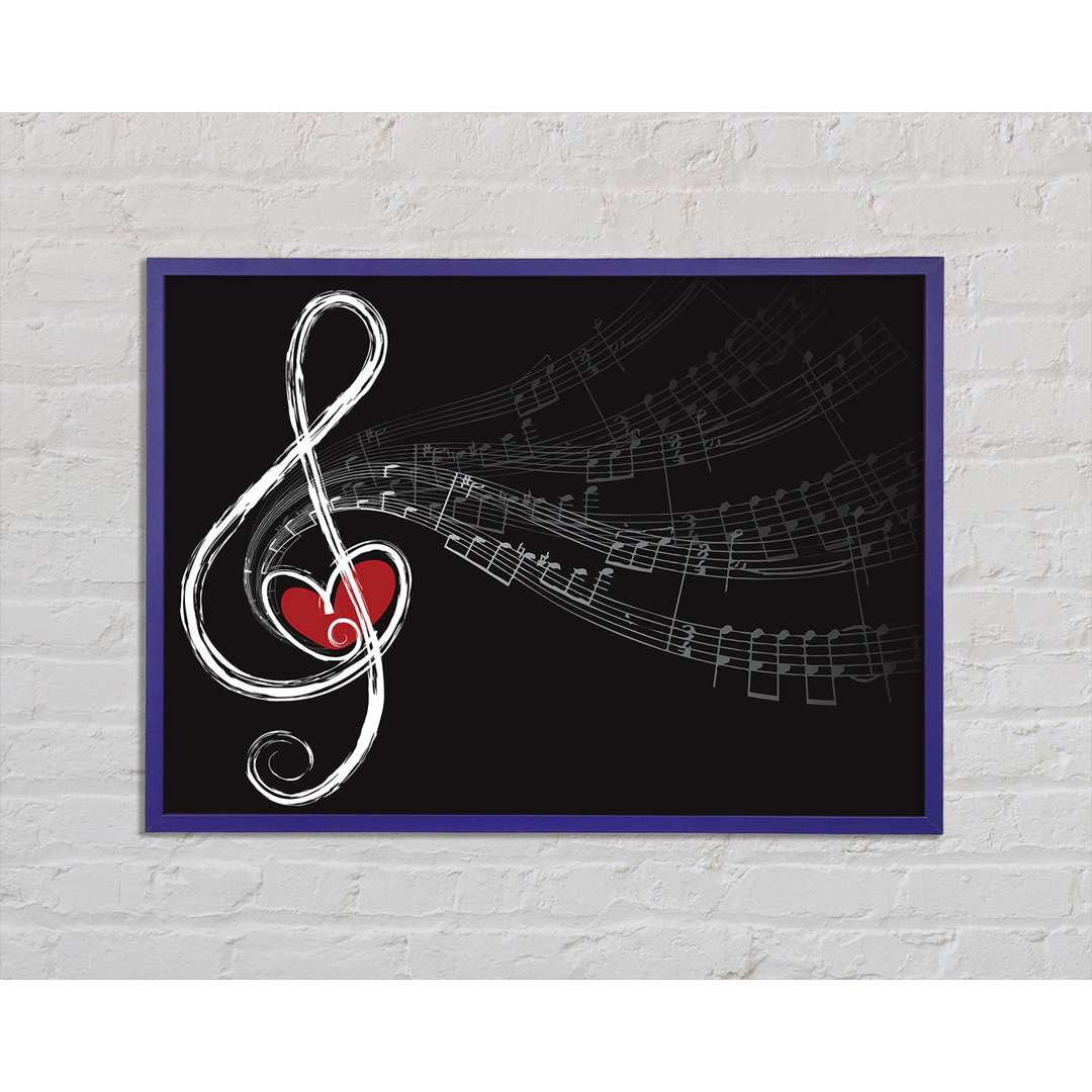 For The Love Of Music - Einzelne Bilderrahmen Kunstdrucke