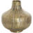 Millerd Metal Wide Snakeskin Inspired Decorative Brass Vase with Dimensional Wavy Accents
