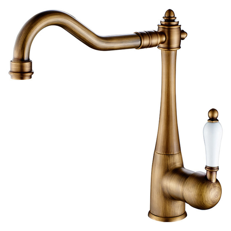 VIBRANTBATH Kitchen Faucet, Antique Brass