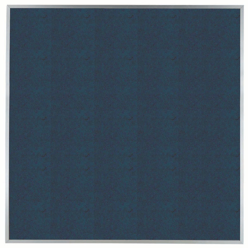 AARCO No Vinyl Bulletin Board, Dark Gray, Aluminum, 48" H x 48" W