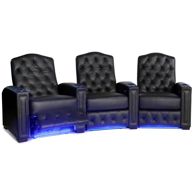 Rangée de sièges de cinéma Regal HR Series (rangée de 3), Onyx Smartsuede