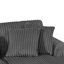 Surdimensionné de 129 po en forme de U avec méridienne, velours côtelé gris foncé, 4 coussins carrés et 3 coussins lombaires, pieds avec coussins amovibles