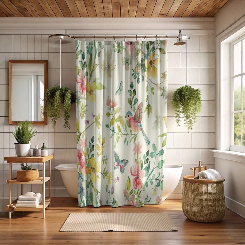 Spring Spring - Rideau de douche Premium, H 74 po x l 71 po