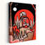 Red Moon Explorer Retro Surreal Vibrant Forest Landscape Wall Art Print by Stephen Wade - Wrapped Canvas Print-97345422