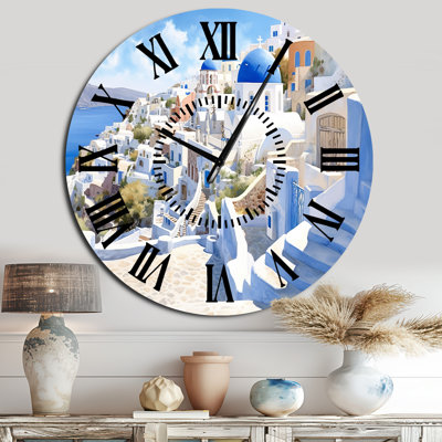 Horloge murale Grecque Santorini Odyssey II - Grèce