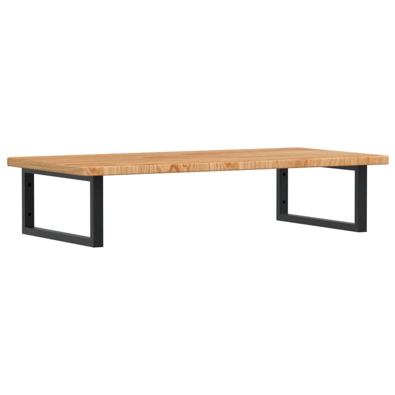 Aleazay 100cm Solid Wood Bathroom Vanity Top, Oak/Black