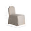 Chaise d'appoint en tissu Edmund beige ivoire