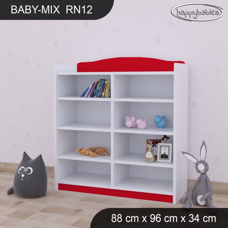 96cm H X 88cm W Kids Cube, White/Red