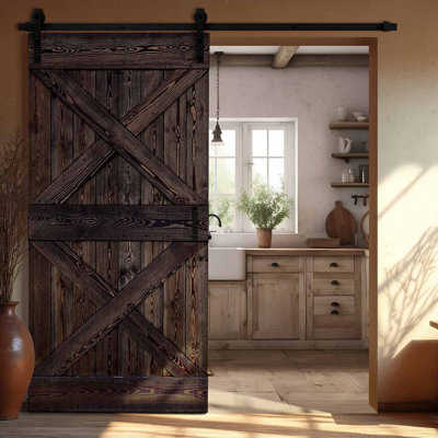 Khanh Solid Pine Sliding Door