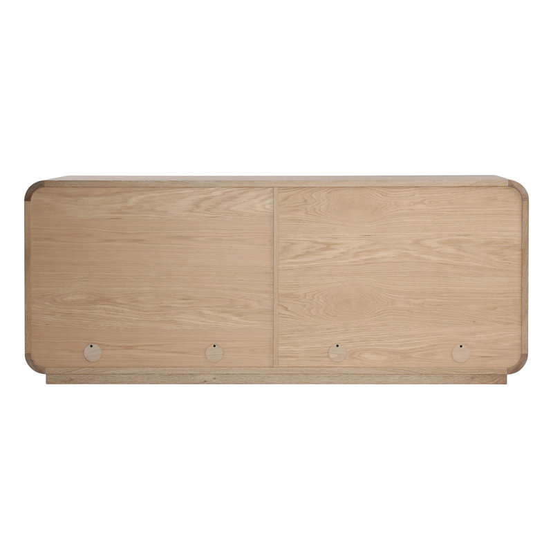 Perri 78'' Natural Oak Wood Sideboard