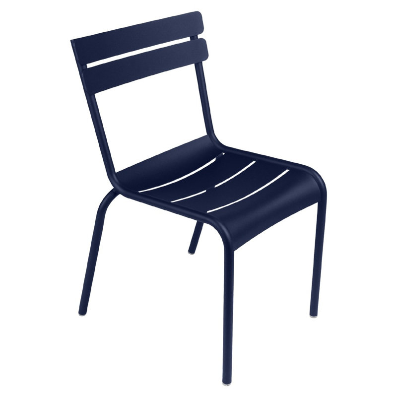 Luxembourg Outdoor Dining Side Chair, Deep Blue, 2