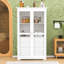 Armoire de cuisine avec portes en verre et 4 tiroirs-1252105041