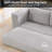 Loveseat Compression Sofa Bed Boneless Couch, Convertible 2-in-1 Design, Corduroy Fabric - Compact Memory Foam Couch For Small Spaces, Apartments, Home Office & Bedroom (grey)-924947498-938331438