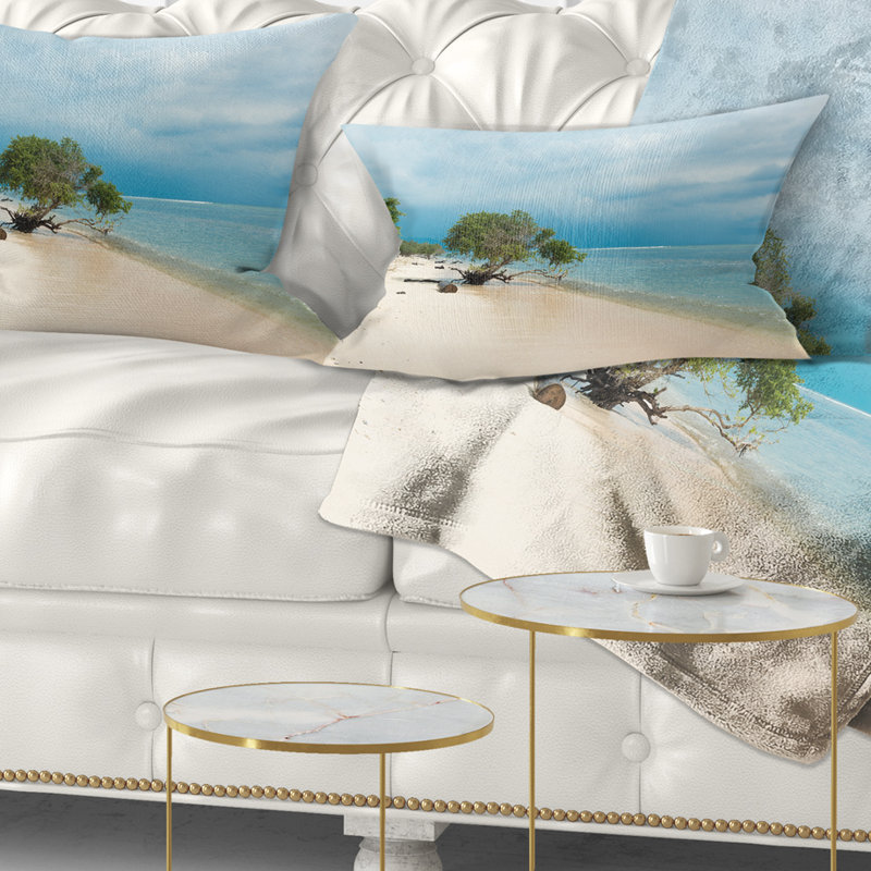 Coussin lombaire seascape magnifique ivoire en indonésie
